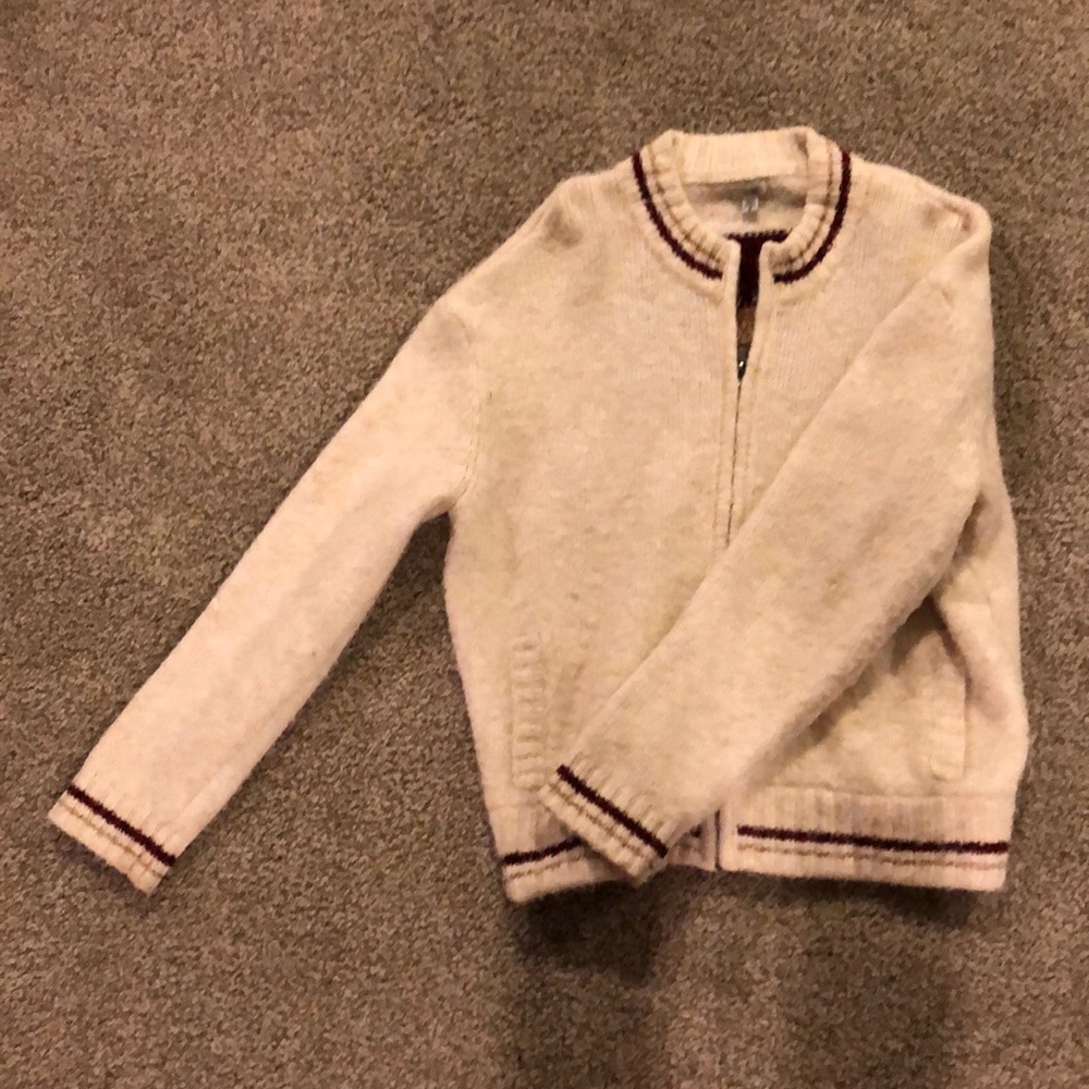 Forever 21 Fuzzy Zip Up Sweater